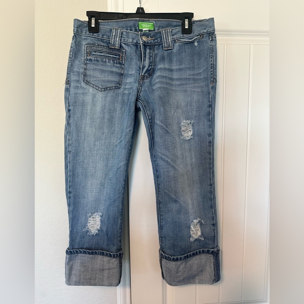 Abercrombie & Fitch Vintage Y2K Cropped‎ Low Rise Jeans Size 4, fits like size 2